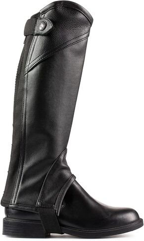 HORZE Unisex Soft Leather Zip-Up Equestrian Kids Half Chaps for Horseback Riding | See Size Chart in Description in Saudi Arabia
