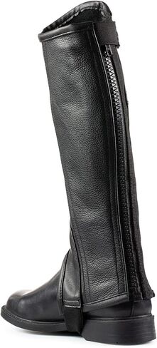 Horze Usisex Soft Leather zip-up eversira اطفال نصف الفصول لركوب الخيل | انظر الحجم الرسم البياني في الوصف in Saudi Arabia