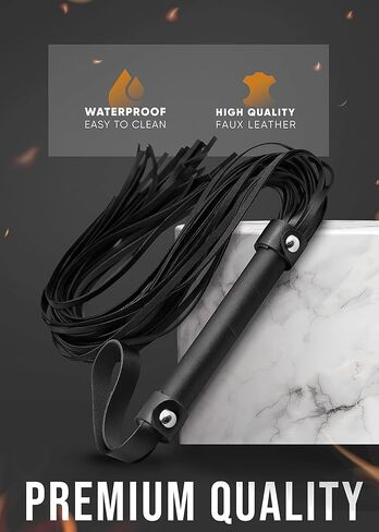 Leather Riding Crop for Adult Play, Faux Leather Riding Flogger Whip Black 18" for Play Paddle for Adults in Saudi Arabia