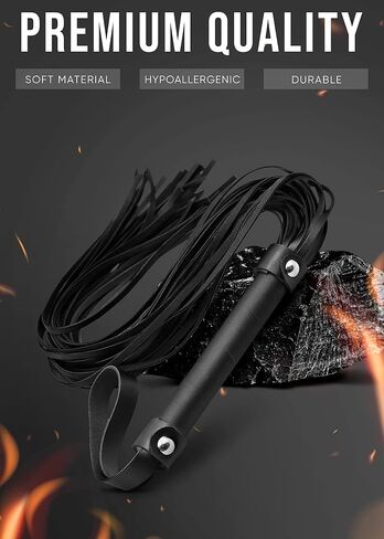 Leather Riding Crop for Adult Play, Faux Leather Riding Flogger Whip Black 18" for Play Paddle for Adults in Saudi Arabia