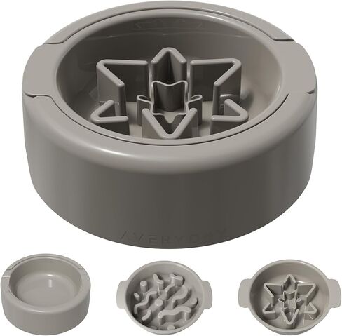 3-in-1 Slow Feeder Dog Bowls Set for Fast Eaters, Changeable Dog Bowl to Slow Down Eating, Maze Pet Food Dishes for Wet Dry Raw Food, Spiral Puzzle Feeders for Puppy Small Medium Large Breed in Kuwait