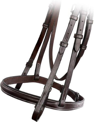 Exion Traditionally Hunter Bridle with Laced Reins | Premium Leather English Bridle for Horses | Jumping Snaffle Bridle | Equestrian Tack for Show Ring, Schooling & Training in Saudi Arabia