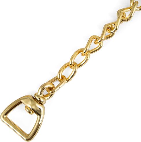 Jeffers Equine Horse Lead Chain 4 mm with Bolt Snap & Swivel Eye End – 30" Brass Plated Stud Chain for Halter, Lead Rope, Tack, Training, Livestock, Stallion, Pony, Farm, Stable Use in Saudi Arabia