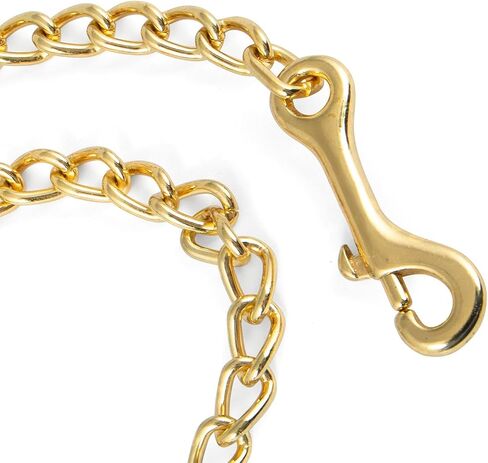 Jeffers Equine Horse Lead Chain 4 mm with Bolt Snap & Swivel Eye End – 30" Brass Plated Stud Chain for Halter, Lead Rope, Tack, Training, Livestock, Stallion, Pony, Farm, Stable Use in Saudi Arabia