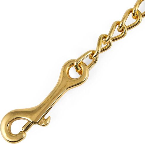 Jeffers Equine Horse Lead Chain 4 mm with Bolt Snap & Swivel Eye End – 30" Brass Plated Stud Chain for Halter, Lead Rope, Tack, Training, Livestock, Stallion, Pony, Farm, Stable Use in Saudi Arabia