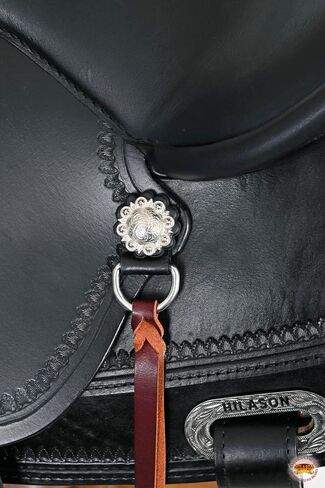 HILASON Western Horse Wide Gullet Trail Black American Leather Saddle | Draft for Horses in Kuwait