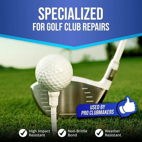 Golf Club Epoxy – Epoxy Glue for Golf Club Repair for All Golf Shafts, Heads, Drivers, Putters, and Irons, Works on Graphite & Steel Shafts in Saudi Arabia