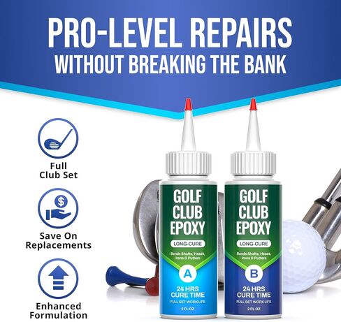 Golf Club Epoxy – Epoxy Glue for Golf Club Repair for All Golf Shafts, Heads, Drivers, Putters, and Irons, Works on Graphite & Steel Shafts in Saudi Arabia