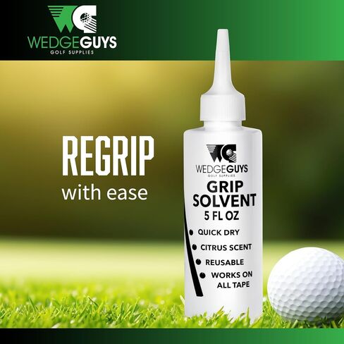 Wedge Guys Professional Golf Grip Tape Solvent for Regripping Golf Clubs | Golf Grip Solvent Solution for Easy Regripping and Golf Club Repair | in Saudi Arabia