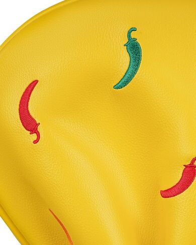 Golf Headcovers Golf Club Head Covers Chili Peppe - Mexico Style Premium Leather Driver Fairway(FW) Wood Hybrid(UT) with Number Tags Taco Fire Chili Sauce Pattern in Saudi Arabia
