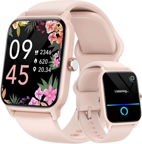 Fitpolo Smart Watches for Men Android & iPhone, Alexa Built-in [1.8" HD Screen] IP68 Waterproof Fitness Watch with Bluetooth Call (Answer/Make), Heart Rate/Sleep/SpO2 Monitor, 105+ Sports Tracker in Kuwait