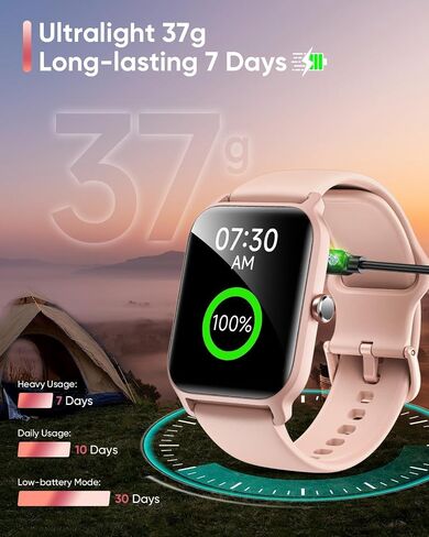 Fitpolo Smart Watches for Men Android & iPhone, Alexa Built-in [1.8" HD Screen] IP68 Waterproof Fitness Watch with Bluetooth Call (Answer/Make), Heart Rate/Sleep/SpO2 Monitor, 105+ Sports Tracker in Kuwait