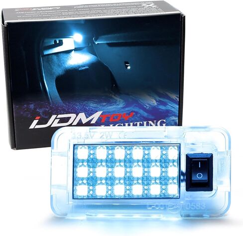 iJDMTOY Super Bright 2W High Power Xenon White Full LED Trunk Cargo Area Light w/Switch Compatible with Lexus, Compatible with Toyota, Powered by 18-SMD LED Diodes in Saudi Arabia