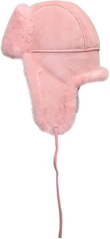 Kids Shearling Sheepskin Aviator Hat – Leather Winter Ushanka with Ear Flaps in Saudi Arabia