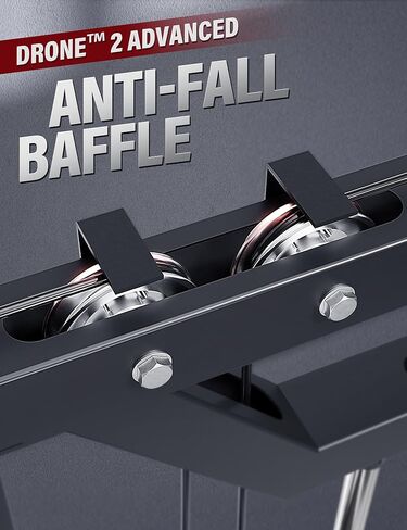 Major Fitness Drone2 Advanced Training Smith Machines-رف القرفصاء الصالة الرياضية المنزلية مع مجموعة بكرة الألومنيوم وبار الوزن وأنظمة LAT المزدوجة وآلة كروس الكابلات للتدريبات الكاملة للجسم in Kuwait