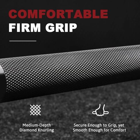 LIONSCOOL Premium 4ft/4.9ft/6ft Barbell for Strength Training and Olympic Weightlifting, 2 Inch Bar for Squats, Curls, Deadlifts, Presses, Hip Thrusts, 350lbs/500lbs/700lbs Weight Capacity in Saudi Arabia