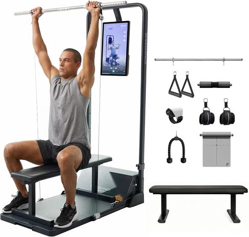 صالة الألعاب الرياضية Monster Smart Home Gym ، آلة تدريب القوة متعددة الوظائف ، محطة تجريب سميث قفص القفص ، آلة كابل رف القرفصاء ، معدات اللياقة البدنية الكاملة للتمرينات المنزلية in Kuwait