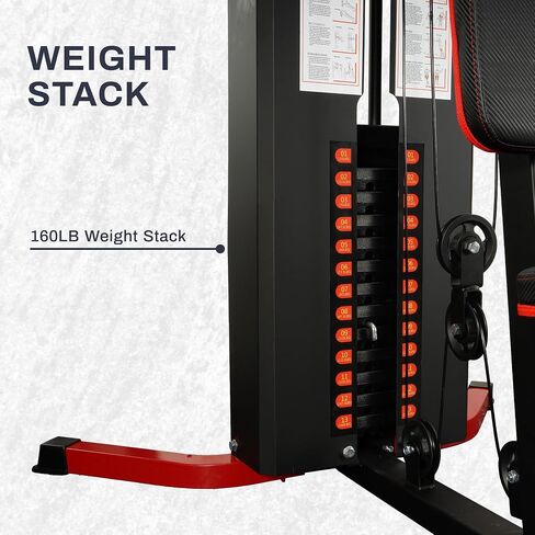 Home Gym, Multifunctional Workout Equipment with Leg Press, Exercise Equipment for Home with Pulley System in Kuwait