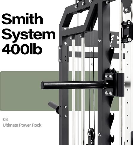 Major Fitness Drone2 Smith △ Machine-رف القرفصاء الصالة الرياضية المنزلية مع بار مع شريط الوزن ، والأنظمة المنسدلة المزدوجة وآلة كروس الكابلات للتدريبات الكاملة للجسم in Kuwait