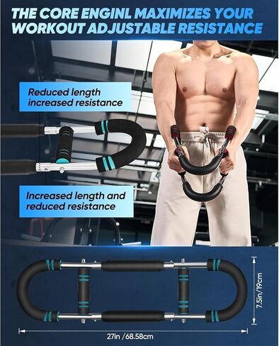 Lykan Twister Arm Trainer ، معدات تمرين صدر قابلة للتعديل من 40 إلى 100 رطل ، مدرب ذراع ، مدرب Twister Arm ، شريط Twister Portable Power ، للياقة التصميم القابلة للفصل في أي مكان in Kuwait