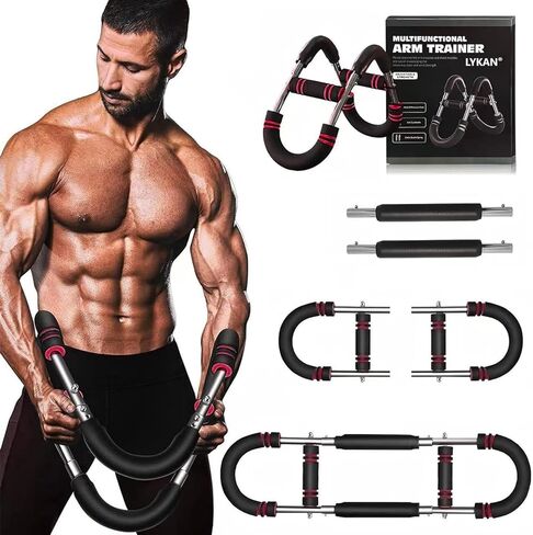 Lykan Twister Arm Trainer ، معدات تمرين صدر قابلة للتعديل من 40 إلى 100 رطل ، مدرب ذراع ، مدرب Twister Arm ، شريط Twister Portable Power ، للياقة التصميم القابلة للفصل في أي مكان in Kuwait