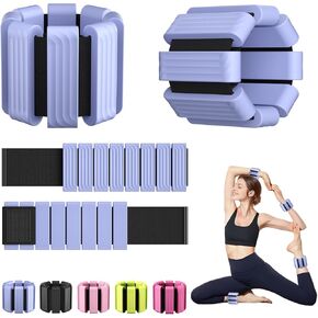 Pilates Wrist and Ankle Weights for Women - Adjustable Weighted Bangles for Men, 2 lbs Weighted Arm Bands Foot Leg Weights for Walking, Yoga, Training, Exercise, Running, Set of 2 (1LB Each) in Saudi Arabia