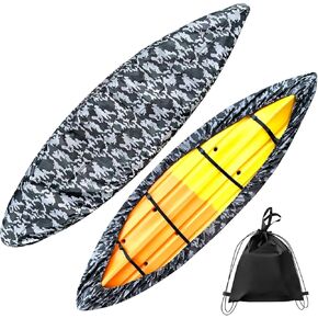 Kayak Cover, 420D Waterproof Kayak Covers for Outdoor Storage, Ultra Strong Canoe Storage Oxford UV Resistant Dust Cover Sunblock Fishing Boat Cover Shield Protector- Camouflage in Saudi Arabia