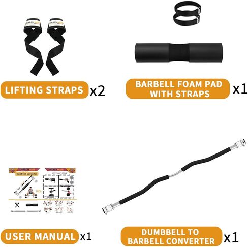 مجموعة محول Dumbbell Barbell ، محول Dumbbell القابل للتعديل لصالة الألعاب الرياضية المنزلية ، متوافق مع معظم الدمبل بما في ذلك Bowflex ، Bar All-Steel ، يدعم ما يصل إلى 220 رطلاً لرفع الأثقال in Kuwait