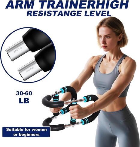 Pro-Grade Twister Arm Trainer- 30-100lb Adjustable Chest Workout Equipment for Men&Women,Beginners or Professional, Adjustable Portable Arm Chest Exerciser with Anti-Slip Grips for Home Gym in Saudi Arabia