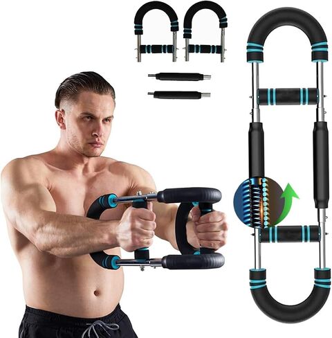 Twister Arm Trainer-مقاومة قابلة للتعديل من 60 إلى 10 رطل مع ربيع فولاذي عالي الشد ، معدات تجريب الذراع والصدر المحمولة للساعد ، التدريب على قوة ثلاثية الرؤوس ، تجهيزات للمنزل للرجال والنساء in Kuwait