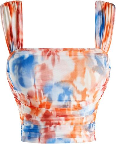 SOLY HUX Women's Floral Print Tank Tops Square Neck Sleeveless Going Out Tops Double Lined Summer Crop Tank Tops in Kuwait