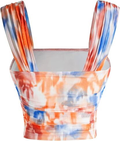 SOLY HUX Women's Floral Print Tank Tops Square Neck Sleeveless Going Out Tops Double Lined Summer Crop Tank Tops in Kuwait