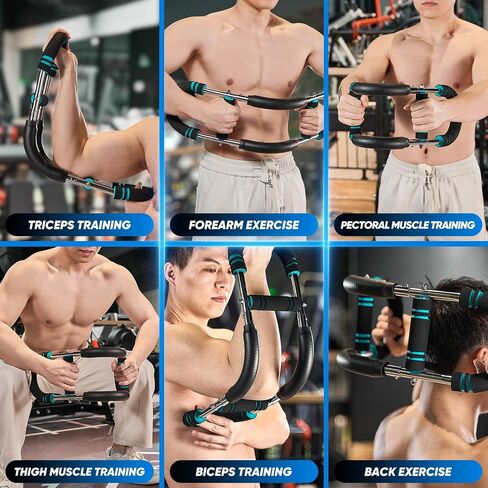 Saker Twister Arm Trainer, PowerTwist Arm Trainer, Adjustable Forearm Strengthener, Arm Exercise Equipment, Chest Workout Equipment, Portable Spring Resistance for Home Gym Equipment in Kuwait