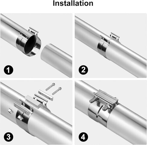 4.0 Inch Exhaust Clamp,Lap Joint Band Clamp Stainless Steel for Pipes,Mufflers,Catalytic Converters in Kuwait