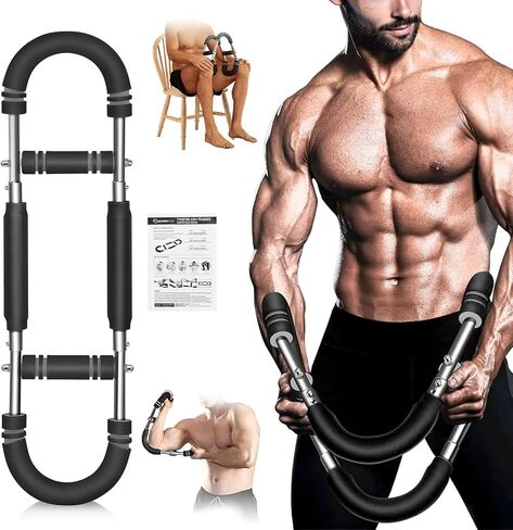 Twister Arm Trainer, Adjustable Spring Chest Expander and Forearm Strengthener, Triceps, Biceps, Shoulder, Back & Thigh Workout bar Equipment, Portable Upper Body Exerciser for Home Fitness in Saudi Arabia