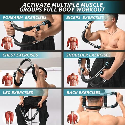 Twister Arm Trainer Arm Shoulder Chest Workout Equipment 45-90lb Adjustable Strength Trainer Chest Trainer for Men Portable Detachable Home Fitness Equipment in Saudi Arabia
