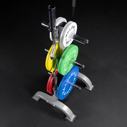 رف وزن اللياقة البدنية للوحات الأولمبية والمعيارية - صفيحة الوفير وتخزين الحديد الأولمبي للمنزل النظيف أو المنظم أو المرآب in Kuwait