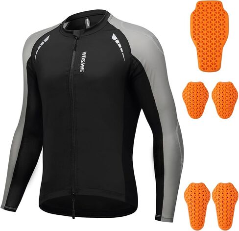 WOSAWE Men's Mesh Motorcycle Jacket CE Certified Padded Motorcycle Shirt with Back Armor Summer Sport Bike Protective Gear in Kuwait