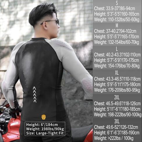 WOSAWE Men's Mesh Motorcycle Jacket CE Certified Padded Motorcycle Shirt with Back Armor Summer Sport Bike Protective Gear in Kuwait