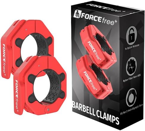 Quick Release Barbell Collars - Slim Design, Non-Slip Secure, High-Strength Durable, Metal Linkage - Fits 2-Inch Olympic Bars in Saudi Arabia