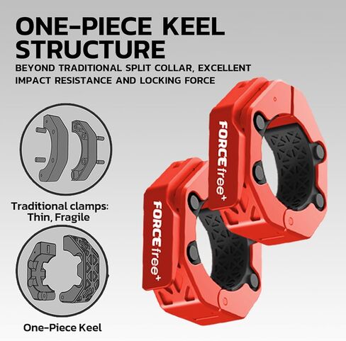 Quick Release Barbell Collars - Slim Design, Non-Slip Secure, High-Strength Durable, Metal Linkage - Fits 2-Inch Olympic Bars in Saudi Arabia