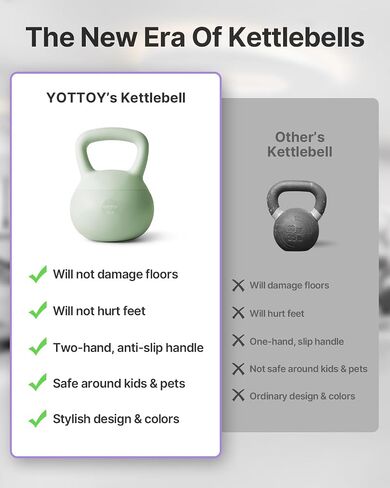 Yottoy Soft Kettlebell ، وزن قبضة kettlebell المضادة للانزلاق للتدريبات المنزلية ، kettlebells مجموعة القوة والسلامة مضمونة in Kuwait