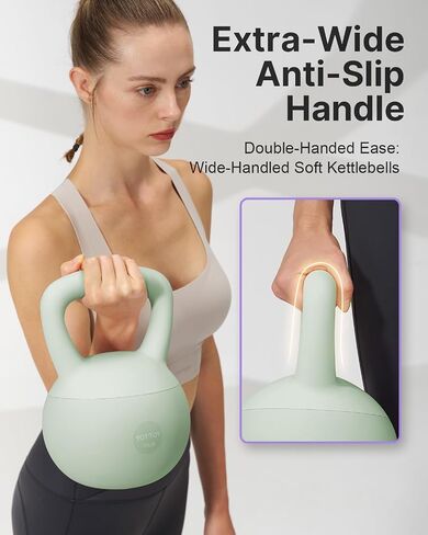 Yottoy Soft Kettlebell ، وزن قبضة kettlebell المضادة للانزلاق للتدريبات المنزلية ، kettlebells مجموعة القوة والسلامة مضمونة in Kuwait