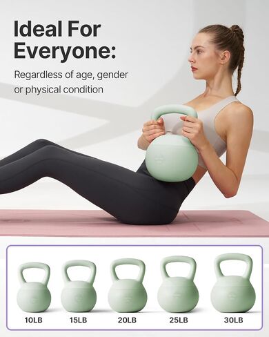 Yottoy Soft Kettlebell ، وزن قبضة kettlebell المضادة للانزلاق للتدريبات المنزلية ، kettlebells مجموعة القوة والسلامة مضمونة in Kuwait