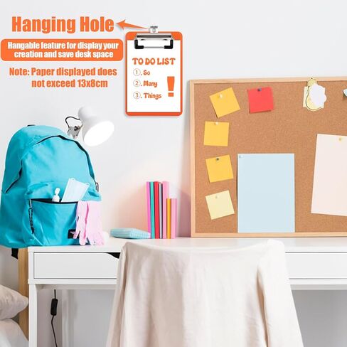 Cobee Small Clipboards 4 × 6 بوصة ، 24 حزمة بلاستيكية ملونة مصغرة الحافظة A6 حجم المذكرة مع مشبك مشبك جيب منخفضة للمكاتب قوائم التسوق التمريضية in Saudi Arabia