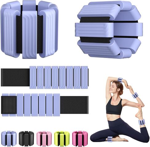 بيلاتيس أوزان الرسغ والكاحل للنساء - أساور قابلة للتعديل للرجال ، 2 رطل نطاقات ذراع مرجح أوزان ساق القدم للمشي ، اليوغا ، التدريب ، التمرين ، الجري ، مجموعة 2 (1 رطل لكل منهما) in Saudi Arabia