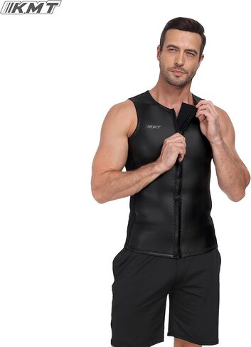 kmt wetsuit سترة رجال ، وجروح بلا أكمام ترقية cr neoprene بدلة رطبة 2 مم للرياضة المائية التجديف بالتجول في ركوب الأمواج الغطس الغطس in Kuwait