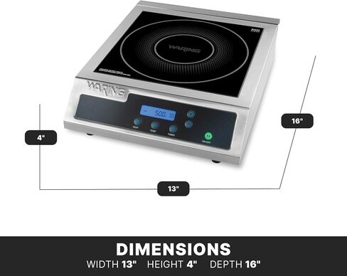 Waring Commercial WIH400 Hi-Power Induction Electric Countertop Range Burner 11" x 11" Schott ceramic glass surface in Kuwait