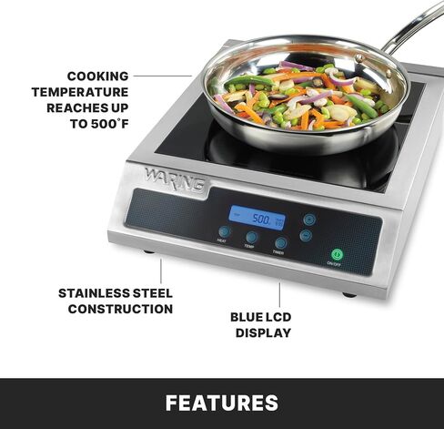 Waring Commercial WIH400 Hi-Power Induction Electric Countertop Range Burner 11" x 11" Schott ceramic glass surface in Kuwait