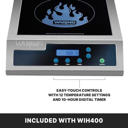 Waring Commercial WIH400 Hi-Power Induction Electric Countertop Range Burner 11" x 11" Schott ceramic glass surface in Kuwait